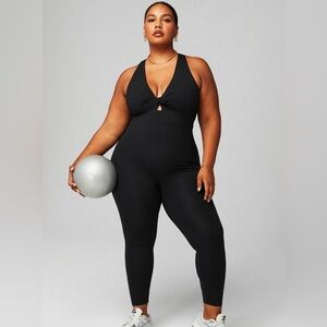 Fabletics Oasis Twist Front Pocket 7/8 Jumpsuit XL